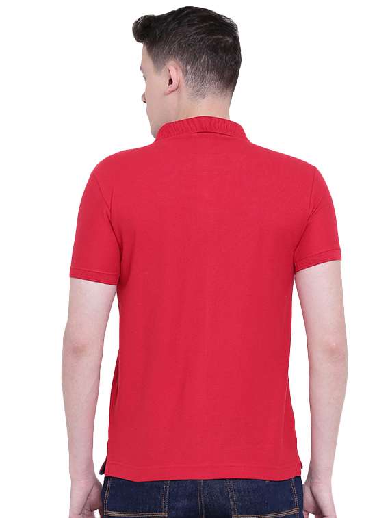 red cotton blend polo t-shirt - 15741044 -  Standard Image - 2