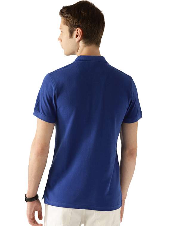 blue cotton blend polo t-shirt - 15741045 -  Standard Image - 2