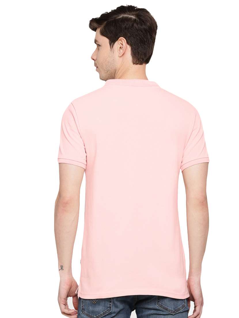 pink cotton blend polo t-shirt - 15741049 -  Standard Image - 2
