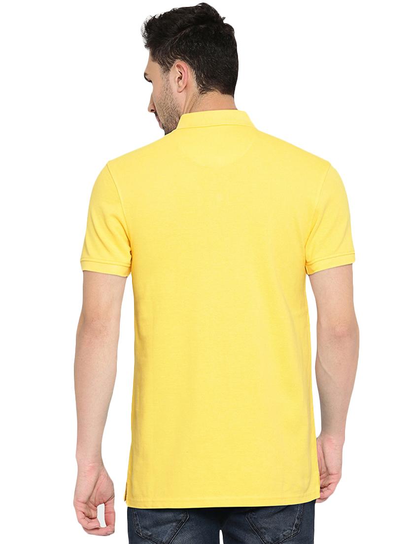 yellow cotton blend polo t-shirt - 15741050 - Standard Image - 2