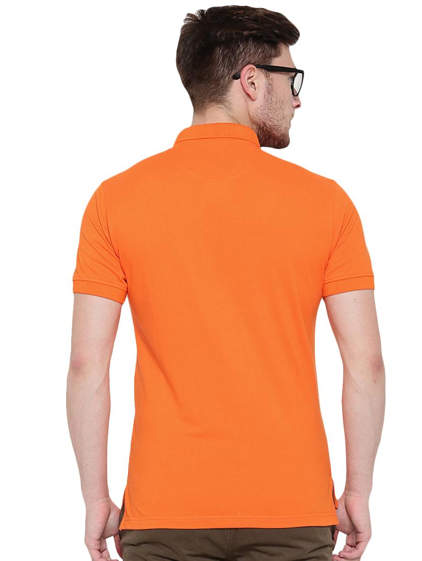 orange cotton blend polo t-shirt - 15741051 - Standard Image - 2