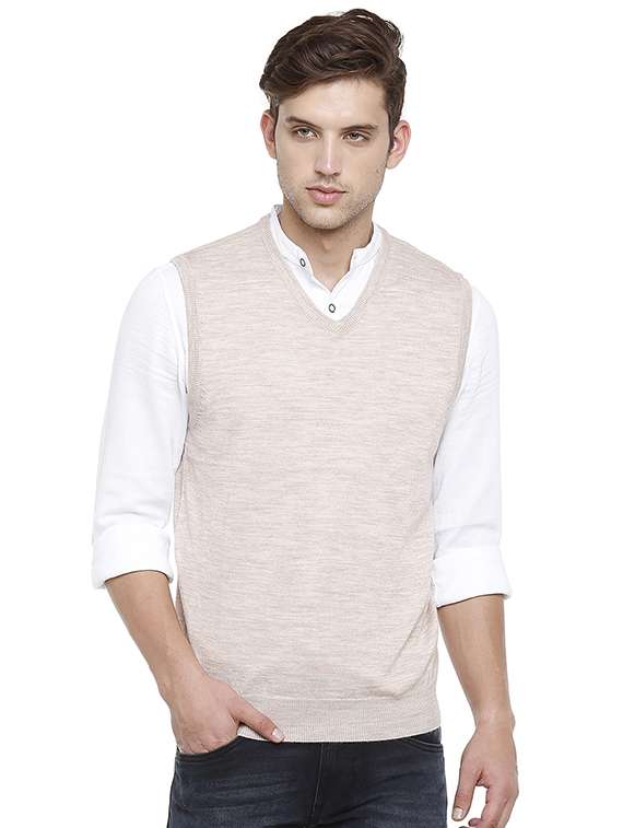 beige wool pullover