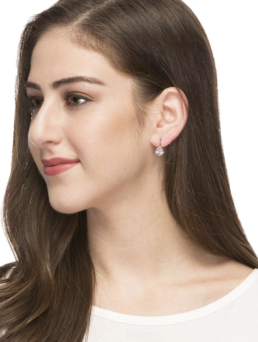 silver plated studs earring
