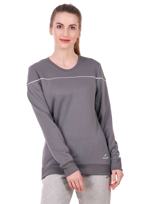 contrast piping crew neck sweatshirt - 15746325 -  Standard Image - 0