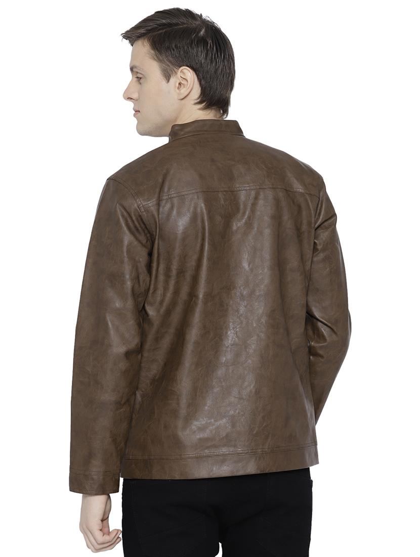brown leather biker jacket - 15747863 - Standard Image - 2