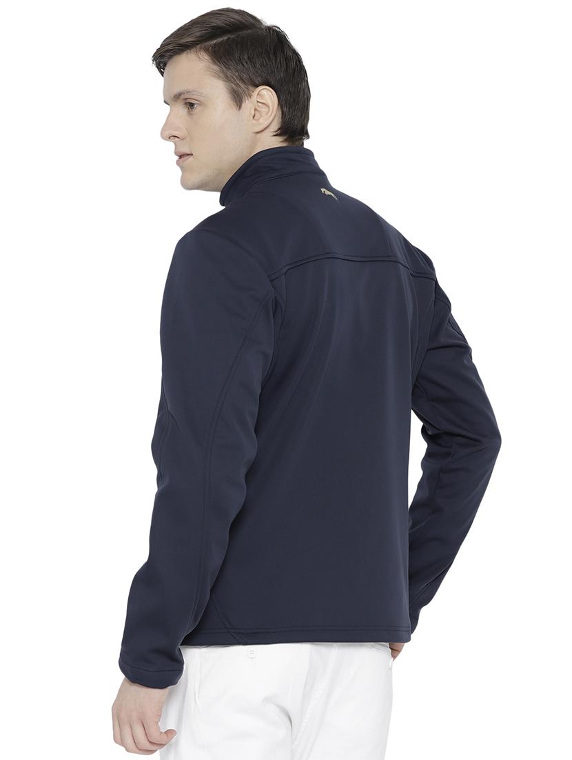 navy blue polyester casual jacket - 15747865 - Standard Image - 2