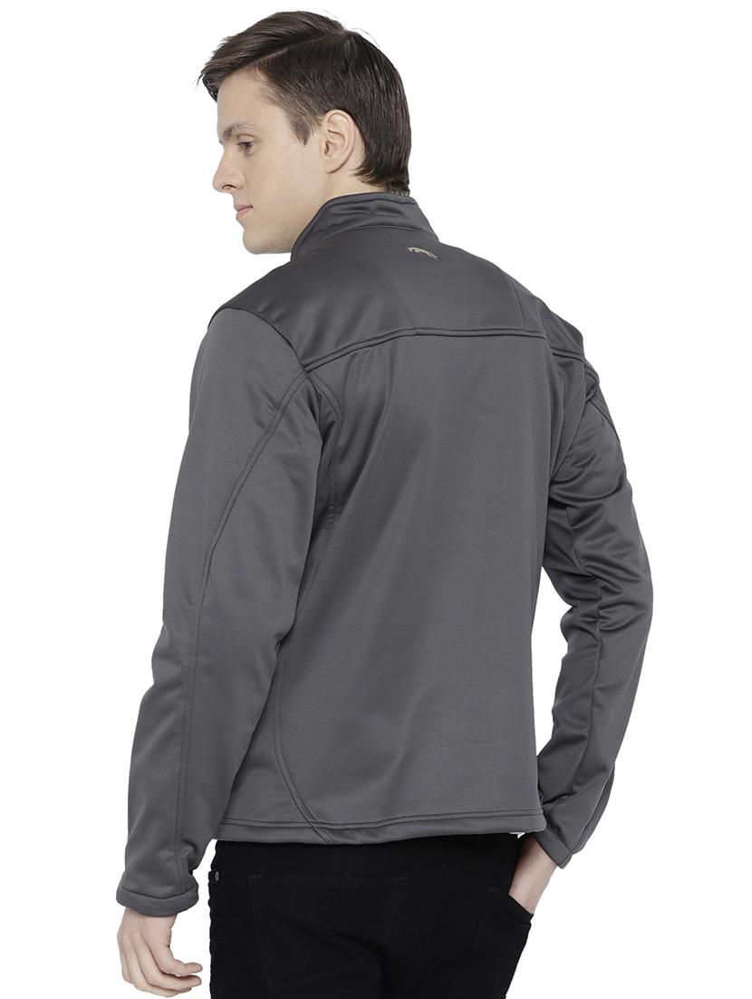 grey polyester casual jacket - 15747866 - Standard Image - 2