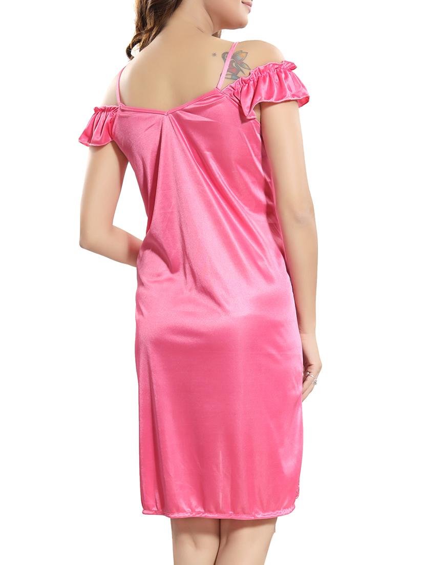 lace trim bow detail nighty - 15747909 - Standard Image - 2