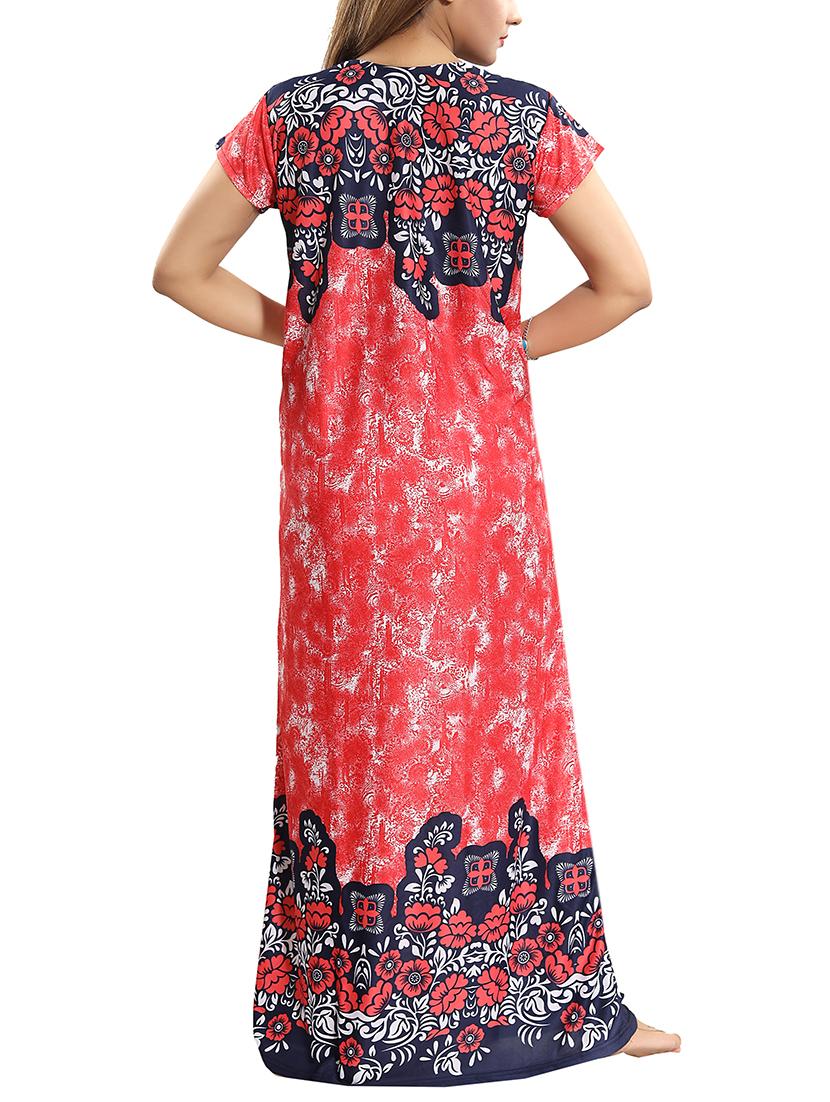 red satin maternity wear nightgown - 15748140 - Standard Image - 2