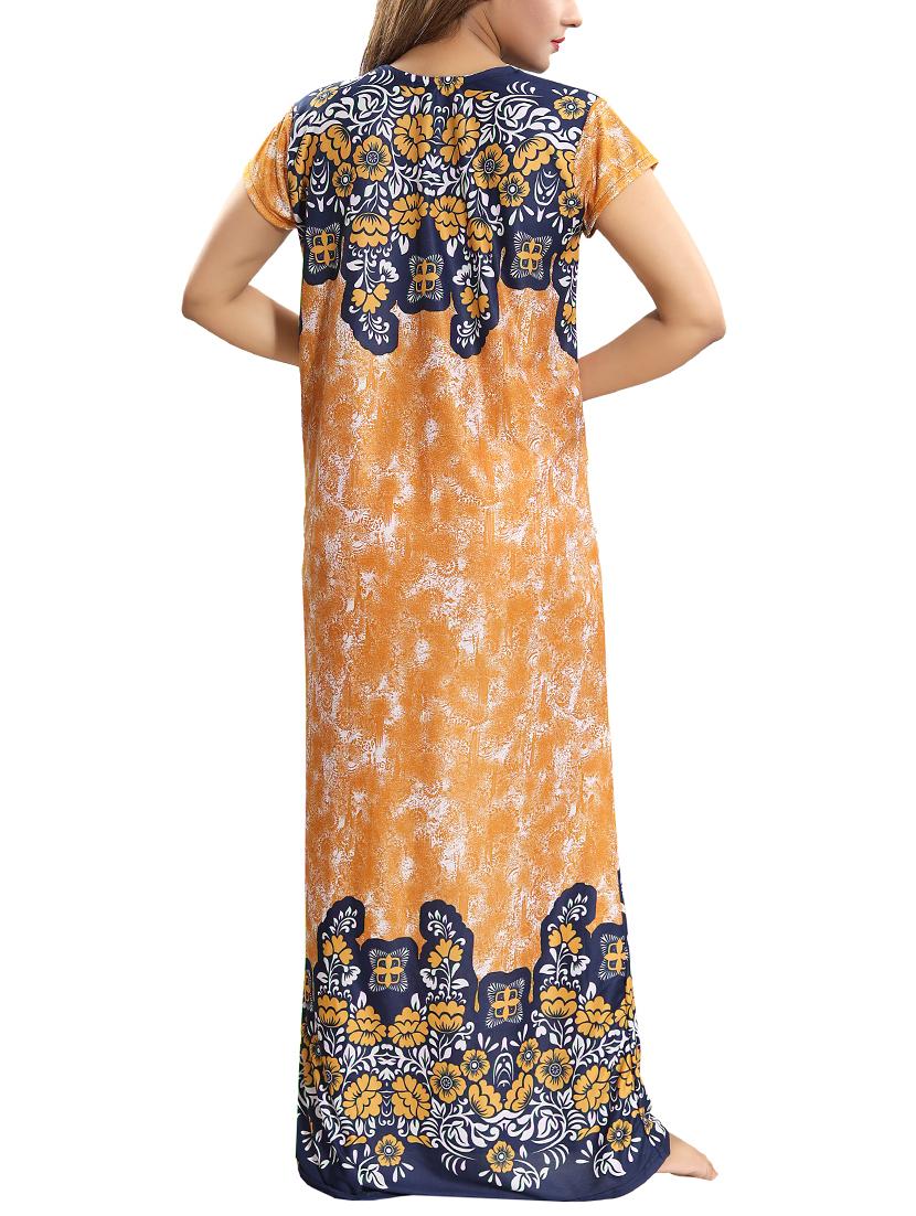 yellow satin maternity wear nightgown - 15748141 - Standard Image - 2