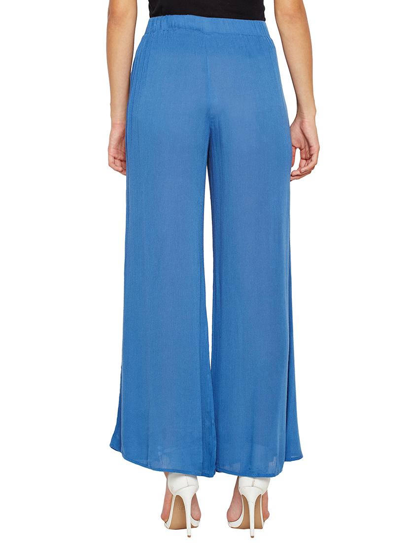 pleat detail flared palazzo - 15748829 - Standard Image - 2