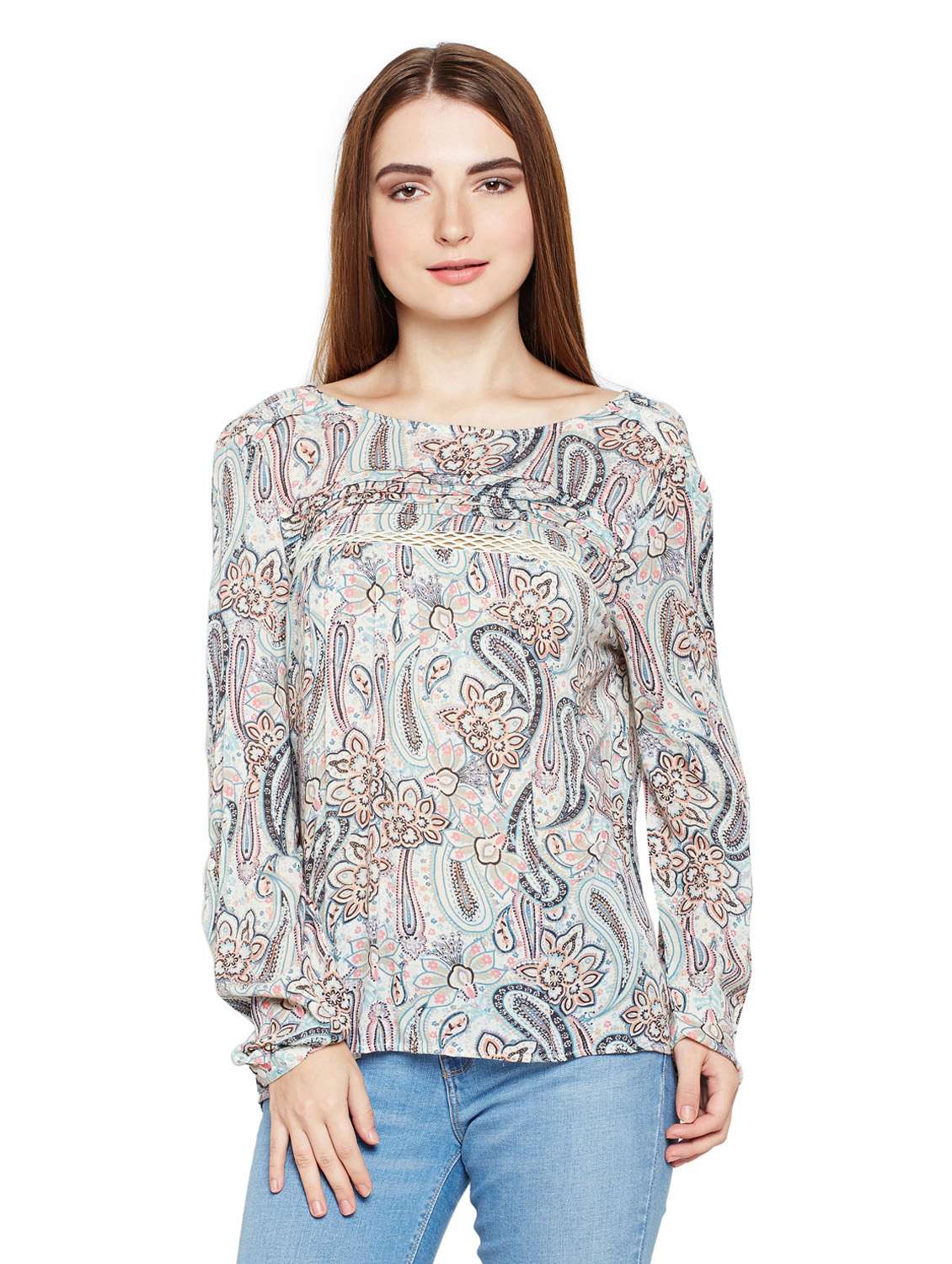 women's straight boat neck top