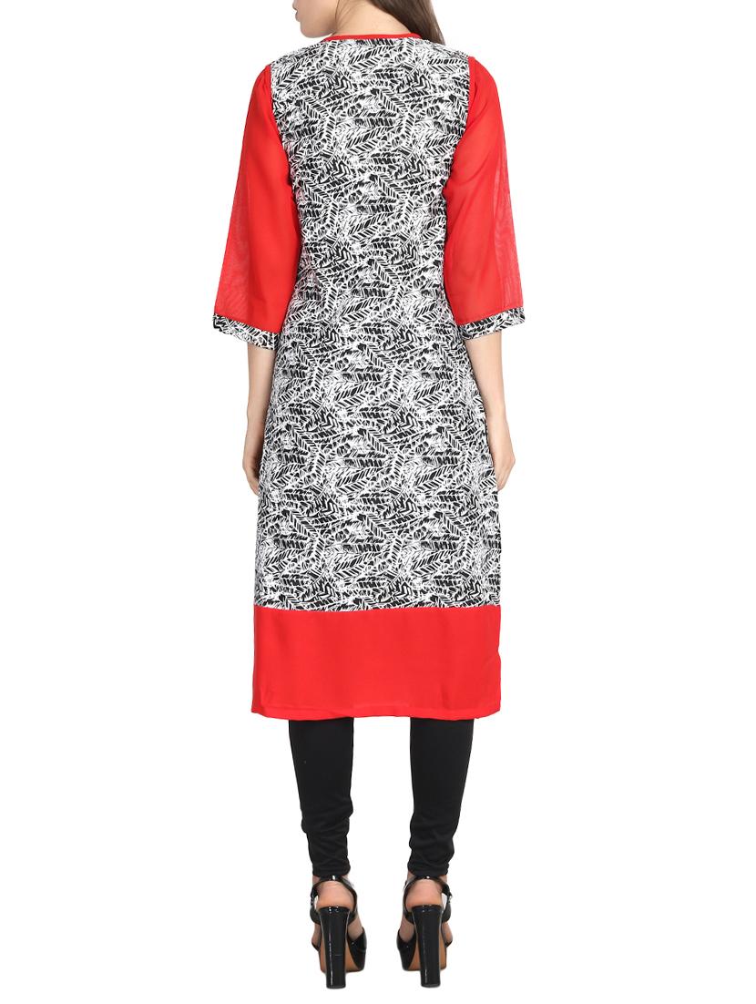 printed straight kurta - 15750960 - Standard Image - 2