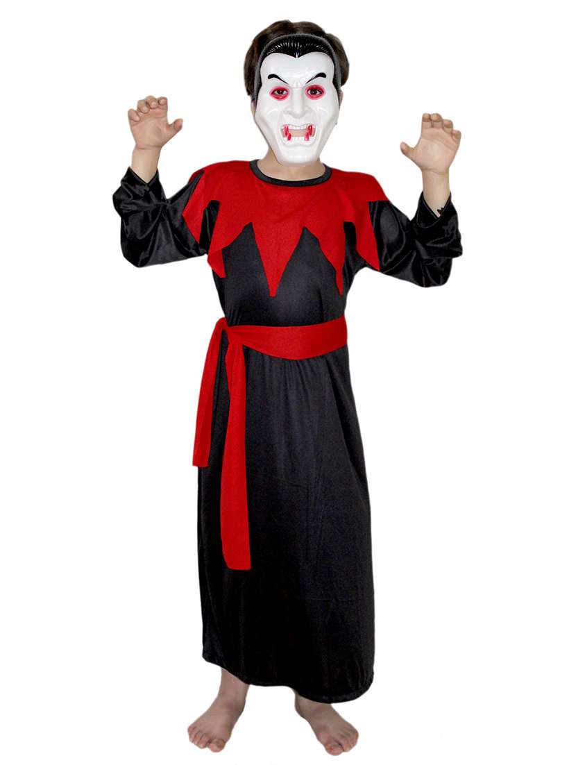 black polyester dracula costume