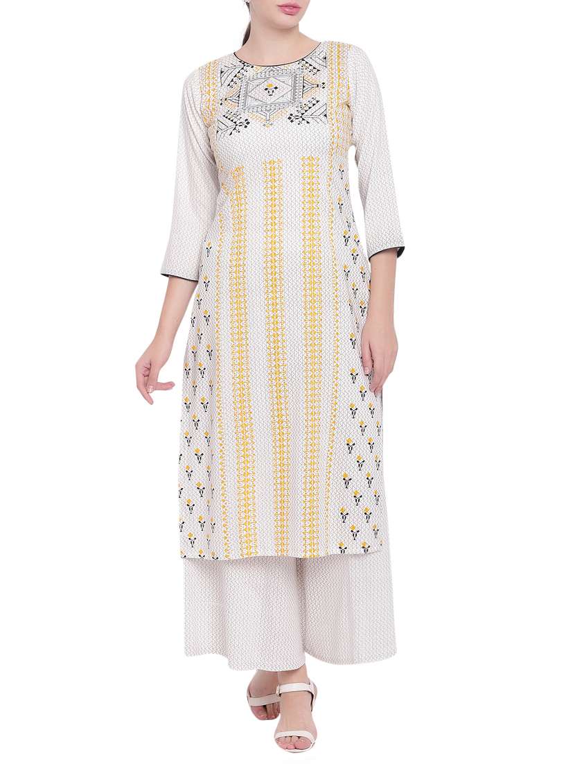 printed kurta palazzo set