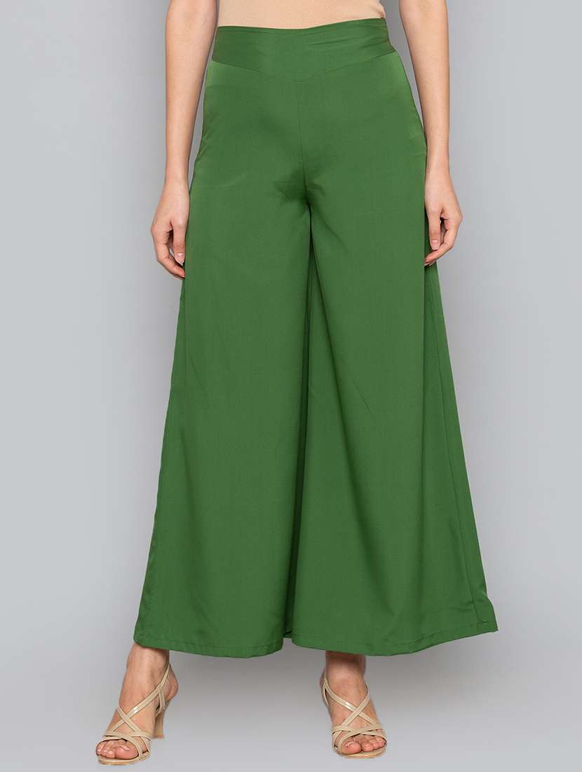 high rise flared palazzo