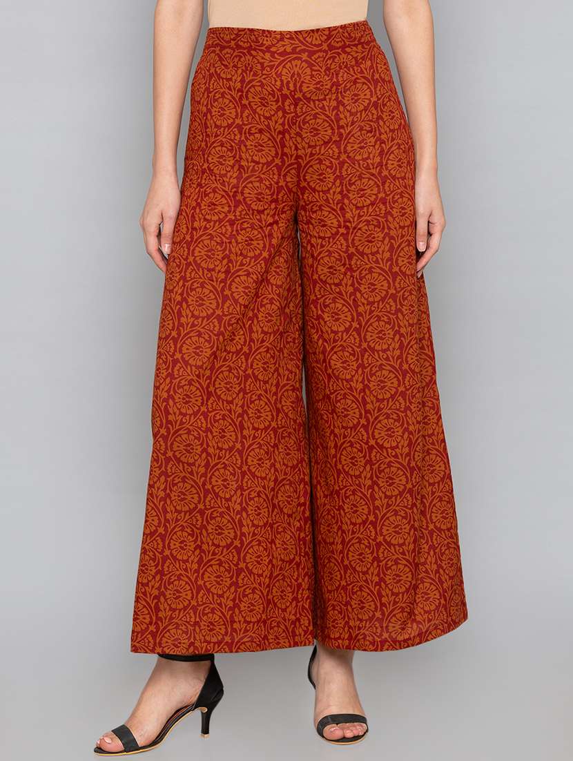 mid waist flared palazzo