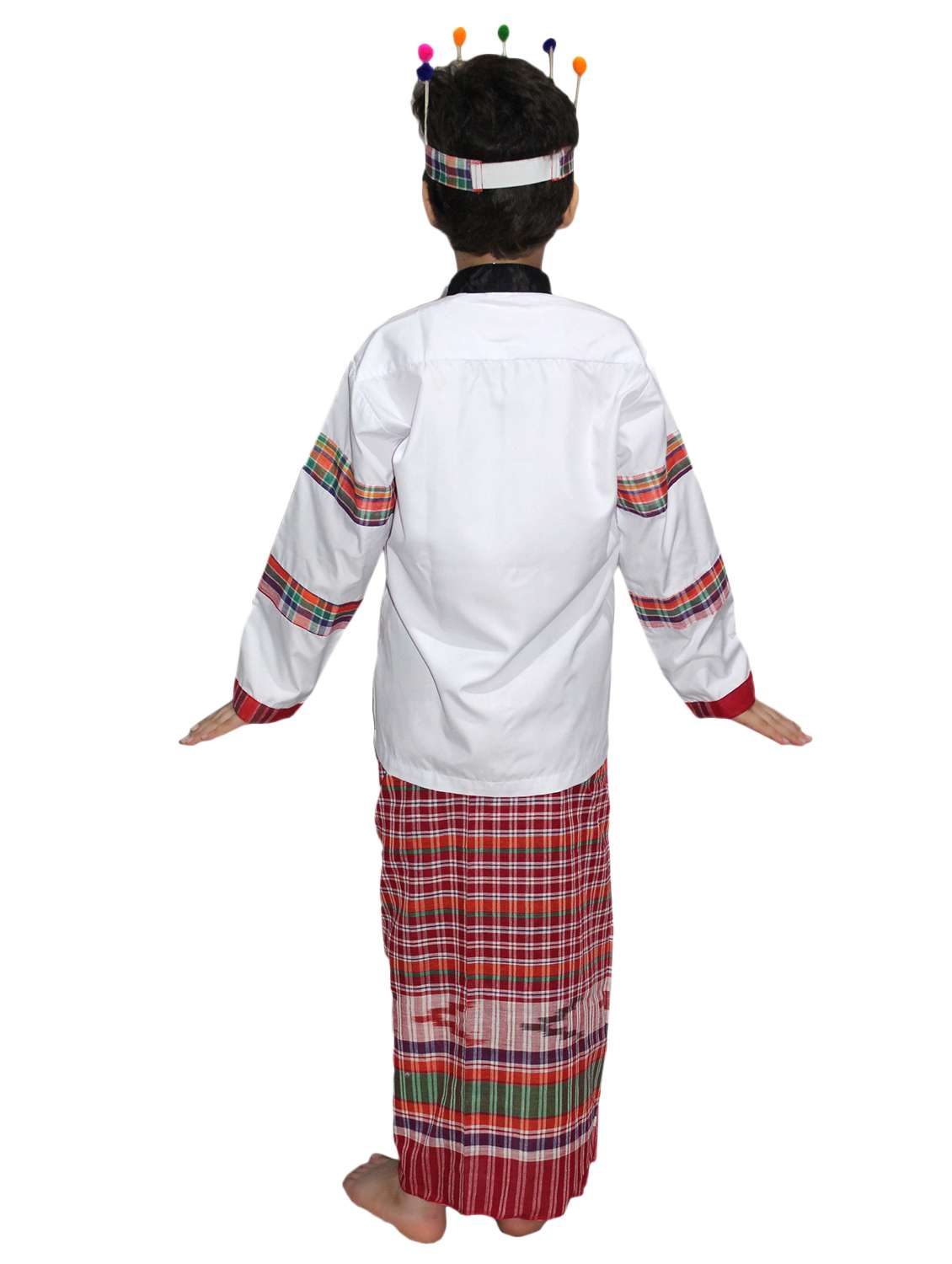 multi colored polyester mizoram costume - 15758740 -  Standard Image - 2
