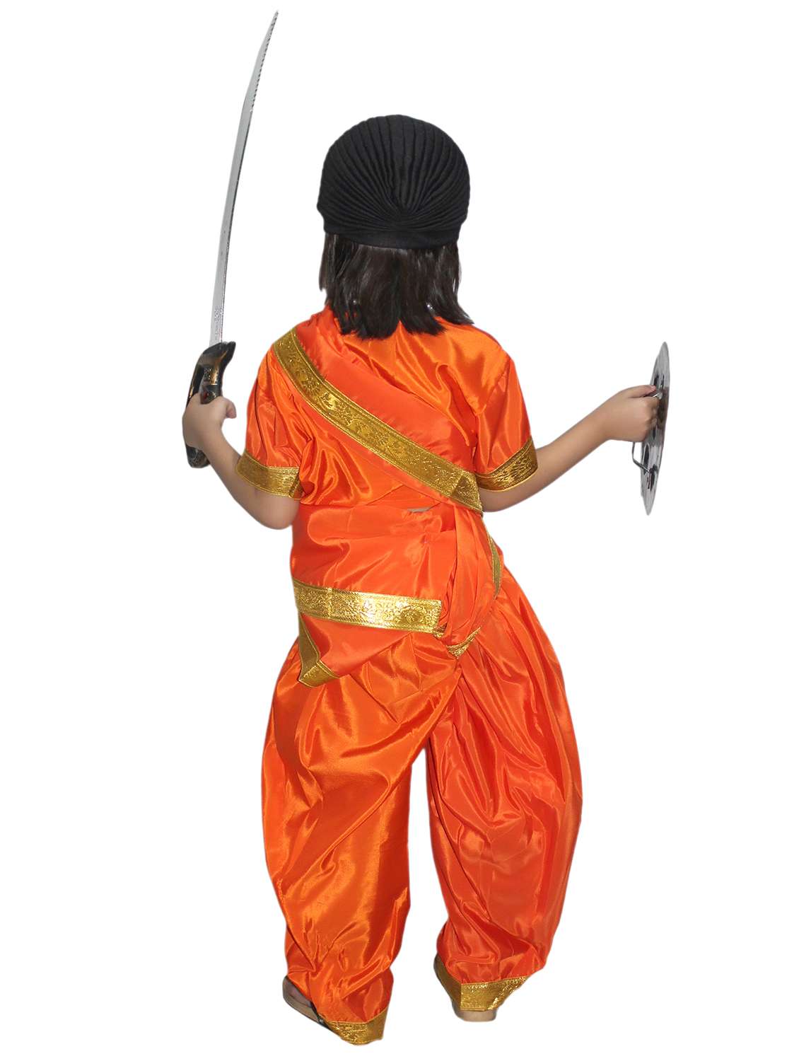 orange polyester rani laxmi bai costume - 15758764 -  Standard Image - 2