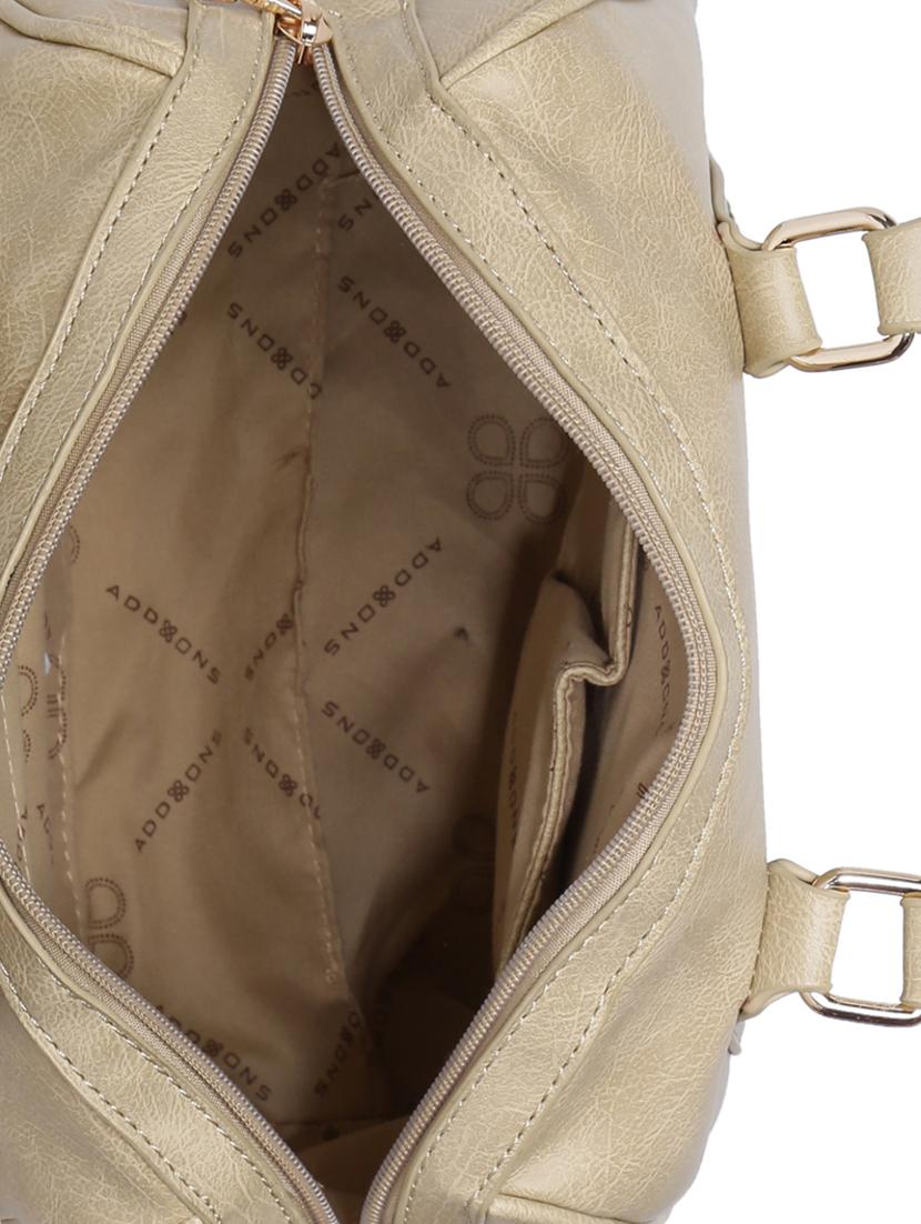 beige leatherette (pu) handbag - 15759162 - Standard Image - 2