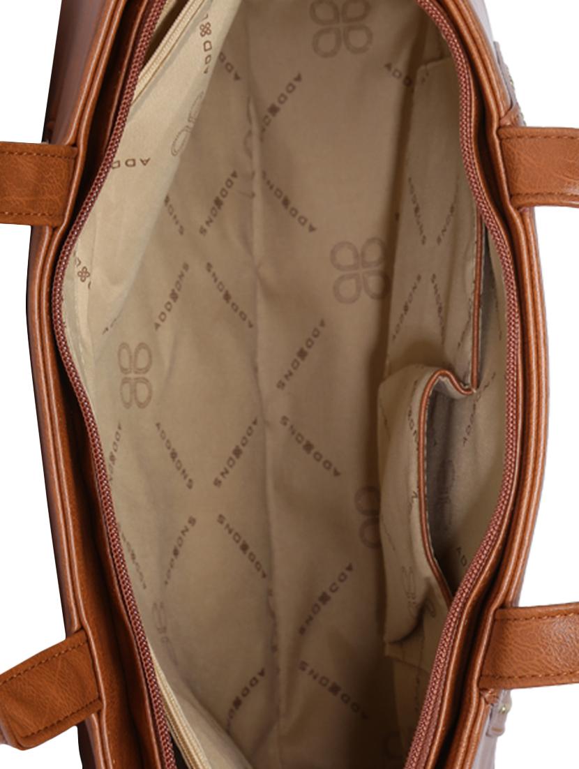 tan leatherette (pu) handbag - 15759182 - Standard Image - 2