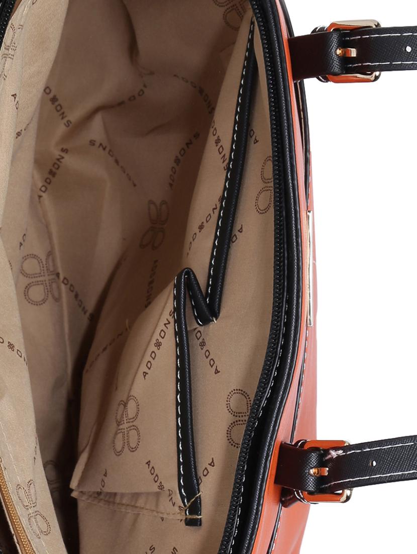 orange leatherette (pu) handbag - 15759190 - Standard Image - 2