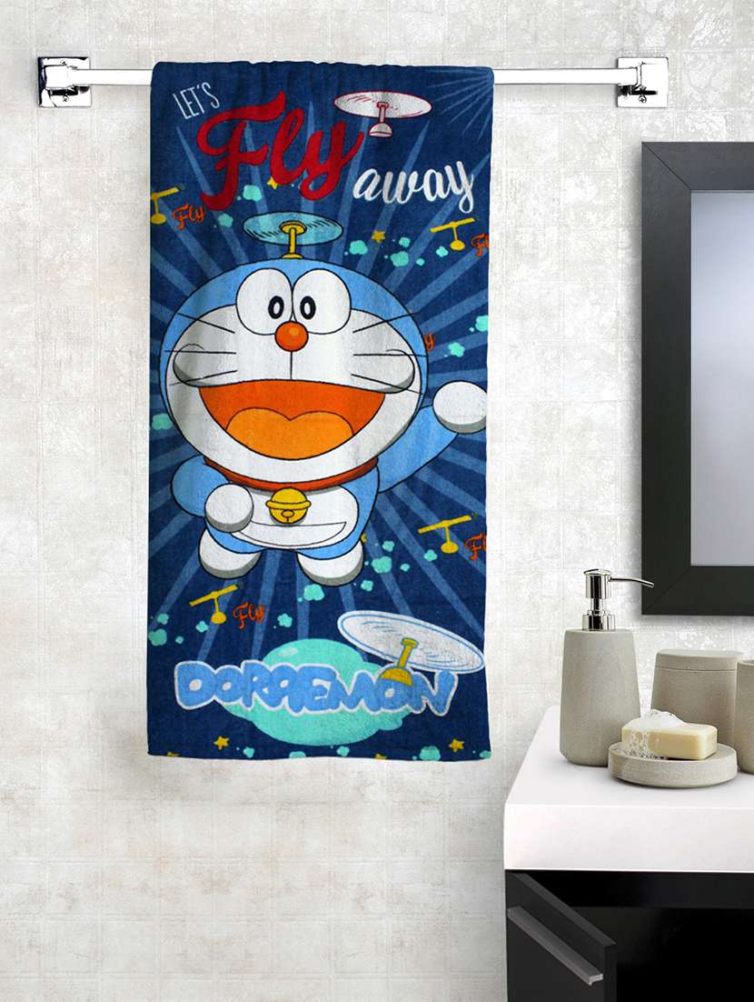doraemon athom trendz  bath towel 350 gsm 60x120 cms