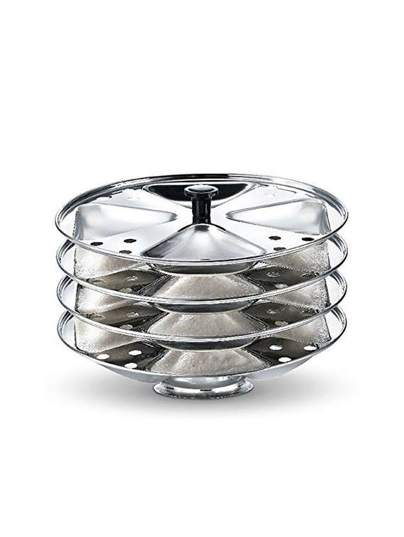 meet stainless steel triangular 4 plates idli stand