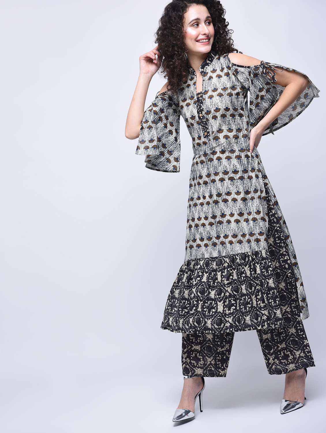 printed straight kurta