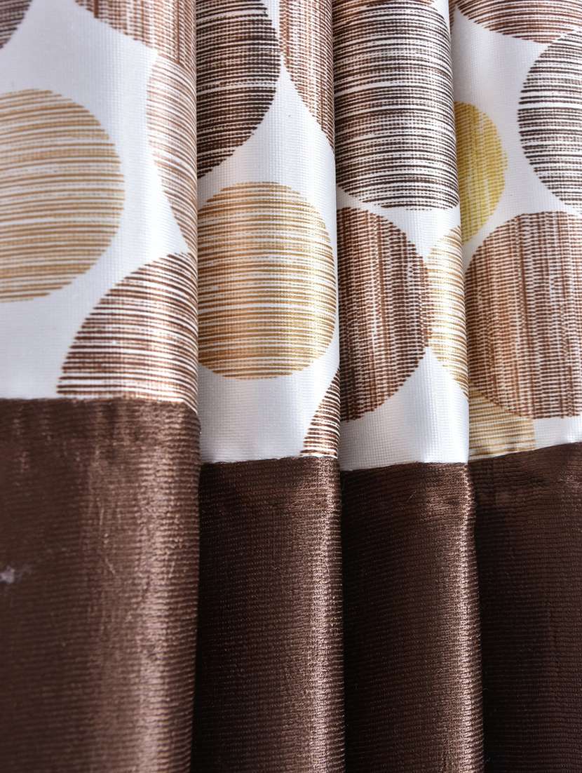 2 piece eyelet window curtains - 5 ft, brown - 15766696 -  Standard Image - 2