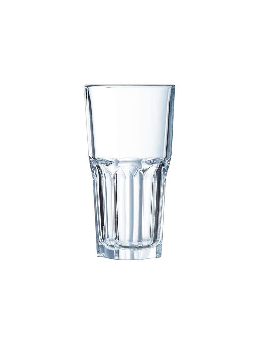 arcoroc fully temppered granity glass tumbler set, set of 6 pcs, transparent (310 ml highball)