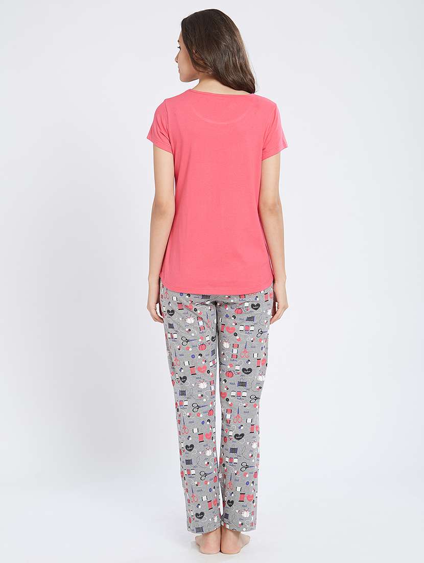 quirky print nightwear pajama set - 15769536 - Standard Image - 2