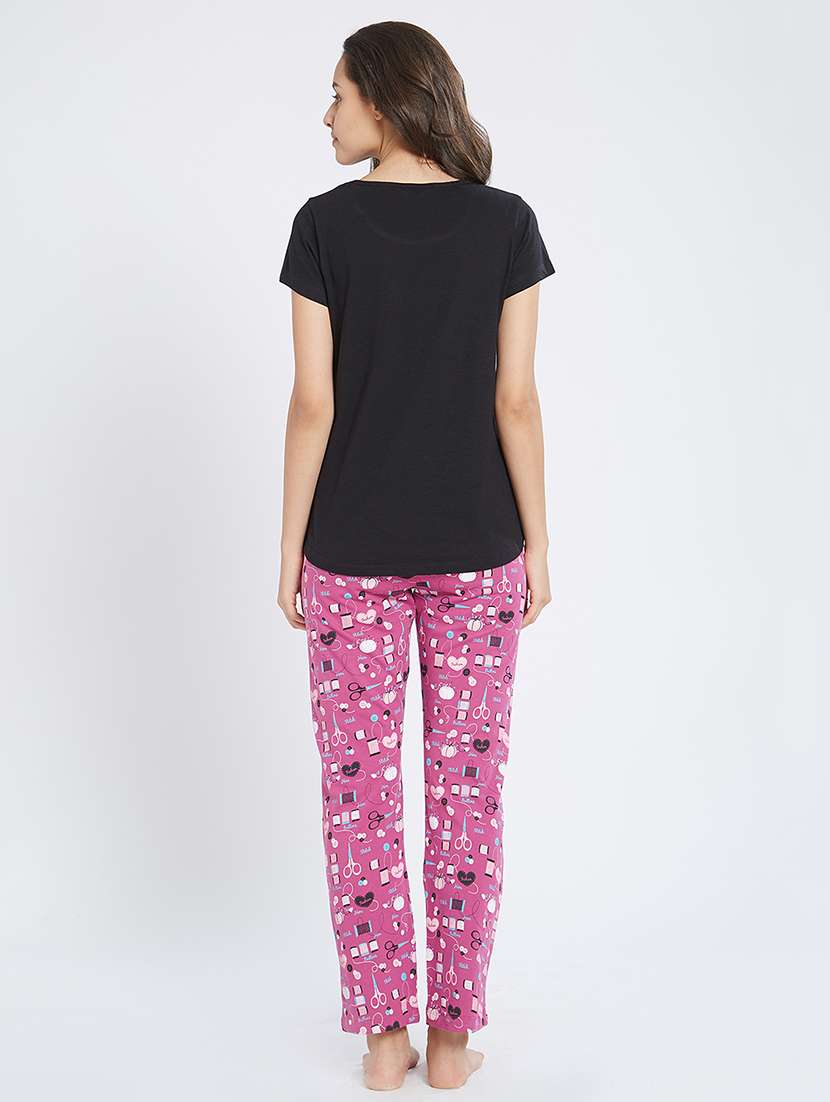 quirky print nightwear pajama set - 15769537 - Standard Image - 2