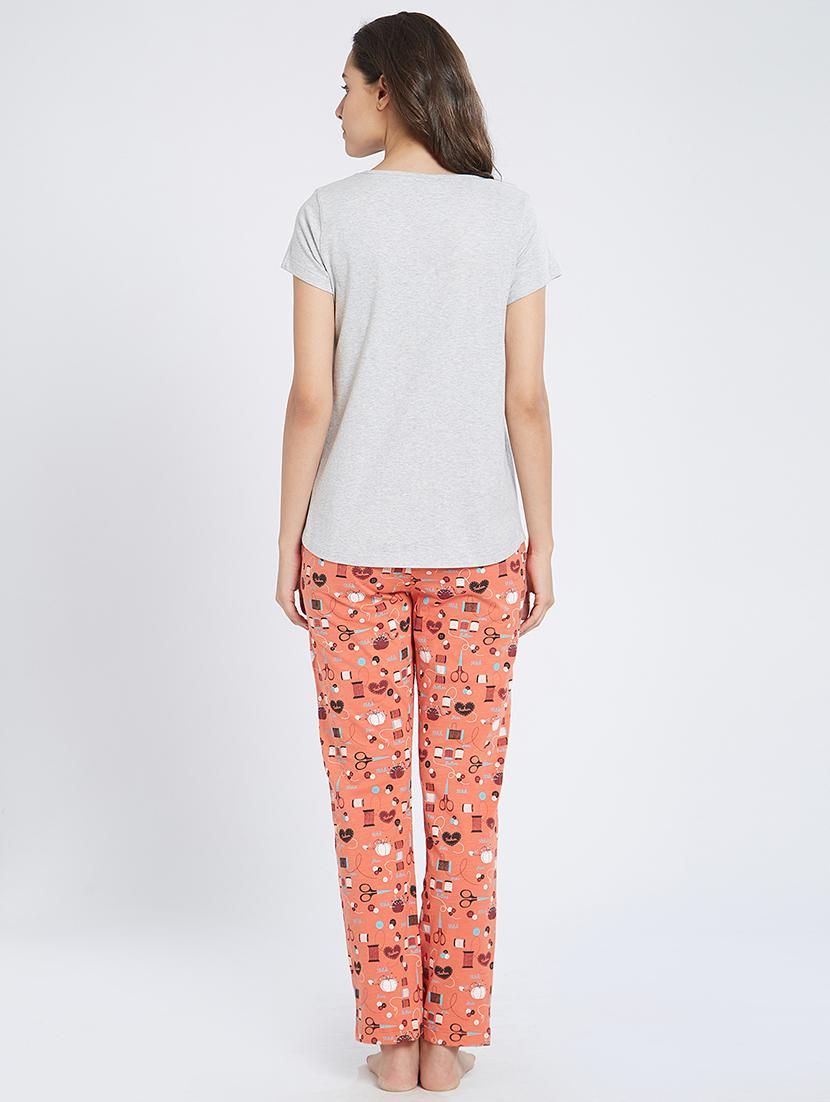 quirky print nightwear pajama set - 15769539 - Standard Image - 2