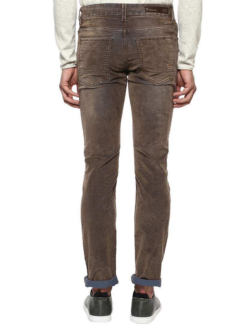 brown cotton washed jeans - 15772352 -  Standard Image - 2