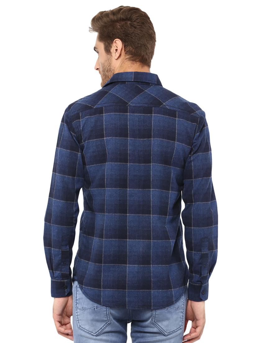 blue checkered casual shirt - 15772551 - Standard Image - 2