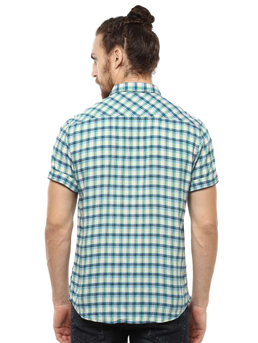 green checkered casual shirt - 15772628 - Standard Image - 2