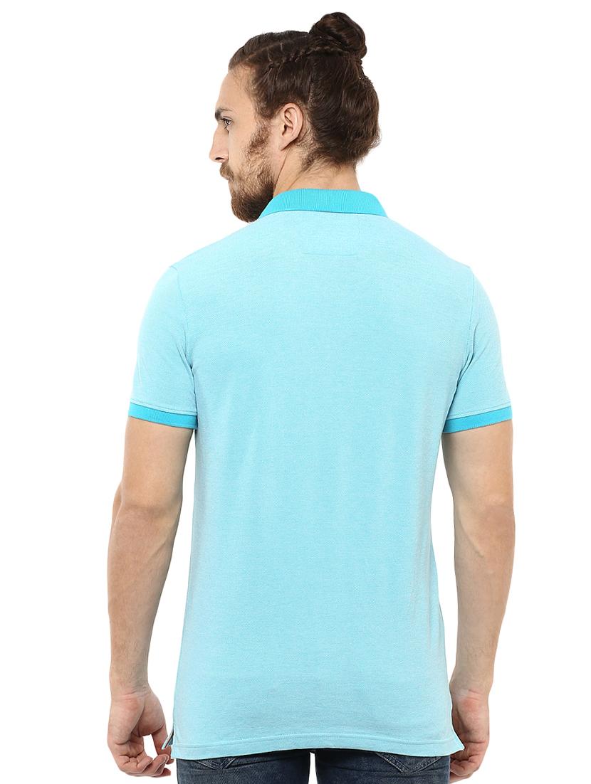 solid blue polo t-shirt - 15772636 - Standard Image - 2