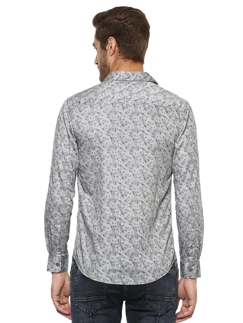 grey printed casual shirt - 15772705 - Standard Image - 2