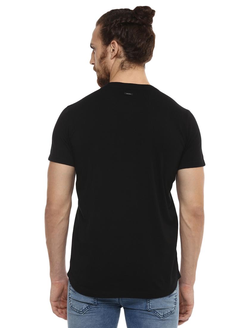 solid black crew neck t-shirt - 15772728 - Standard Image - 2