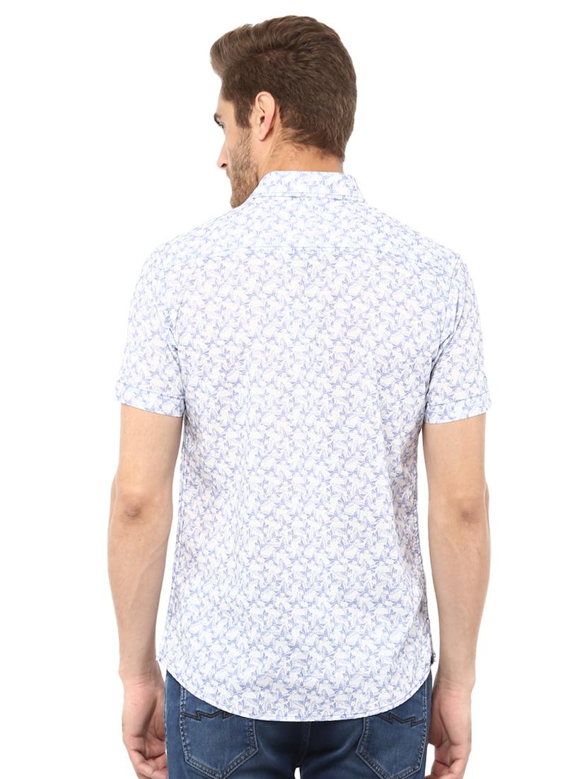 blue printed casual shirt - 15772732 - Standard Image - 2