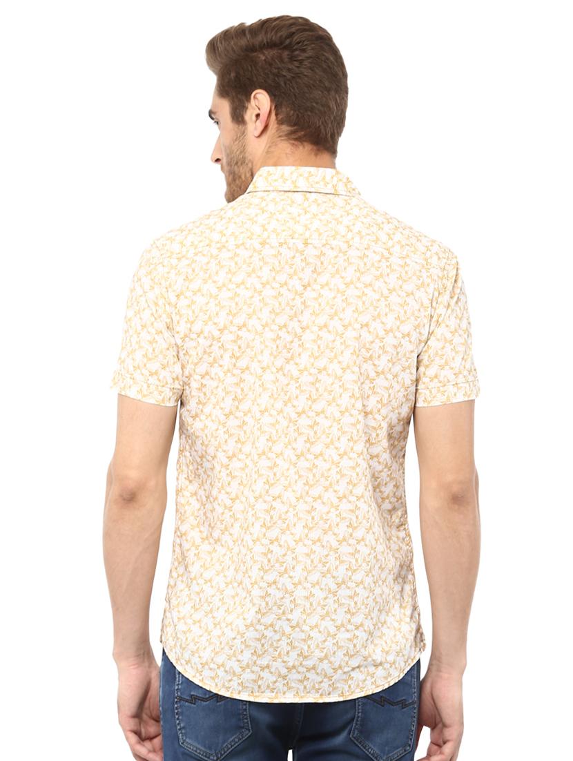 beige printed casual shirt - 15772734 - Standard Image - 2