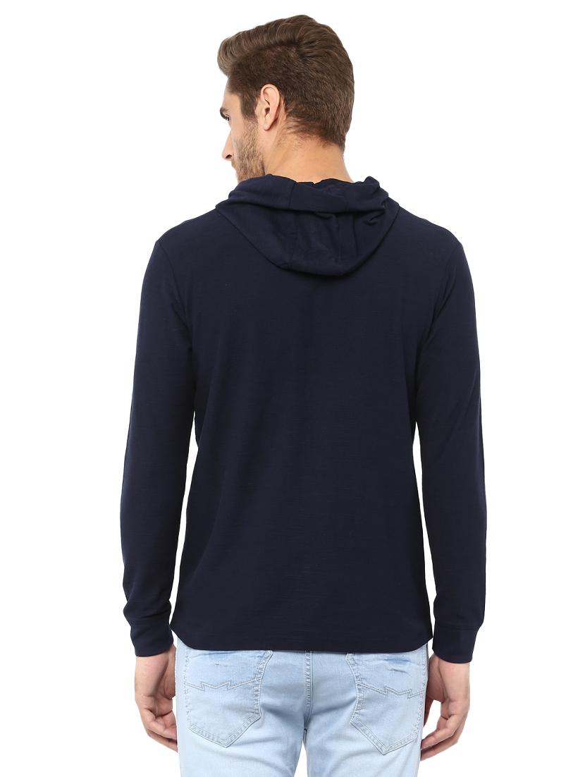 solid blue hooded t-shirt - 15772751 - Standard Image - 2