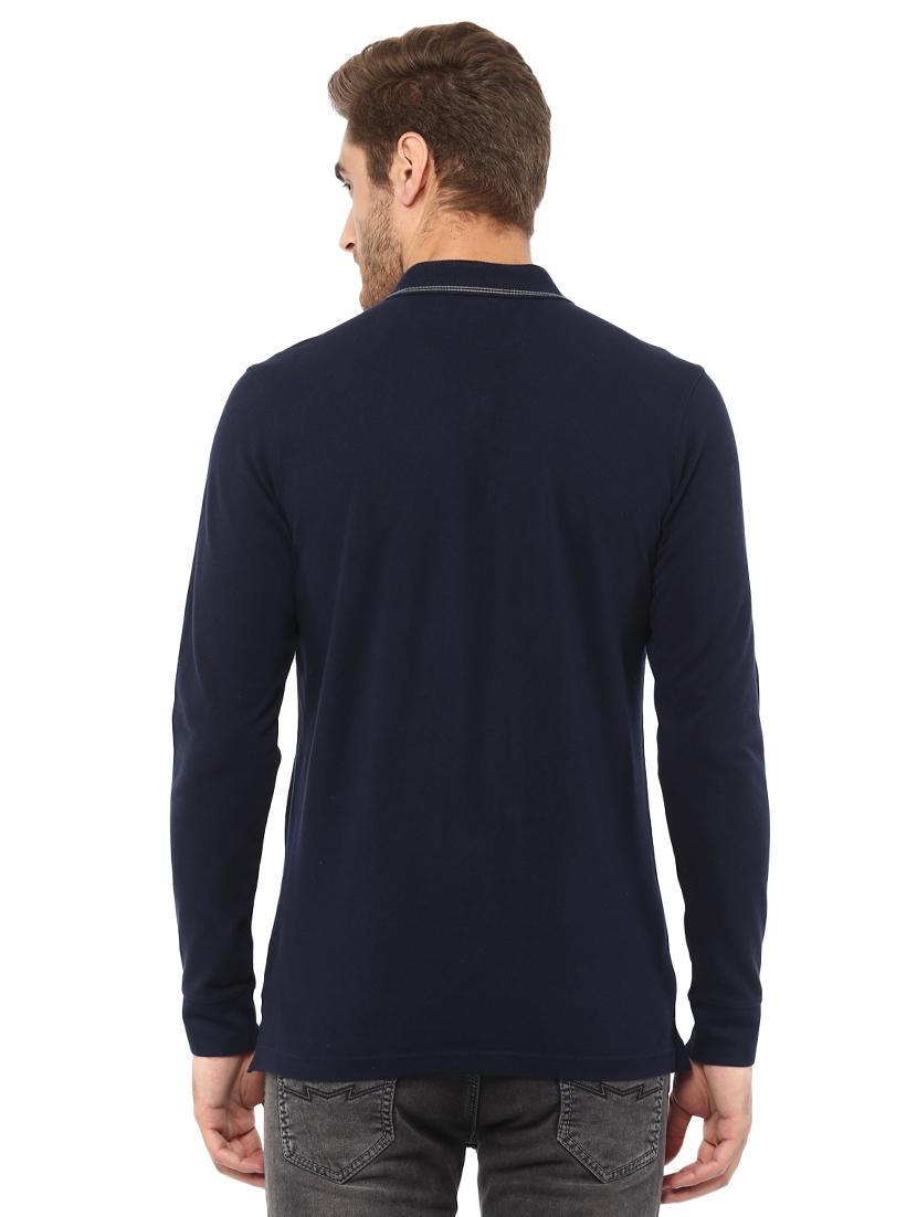 solid blue polo t-shirt - 15772754 - Standard Image - 2