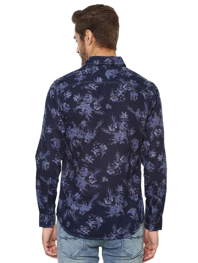 blue printed casual shirt - 15772759 - Standard Image - 2