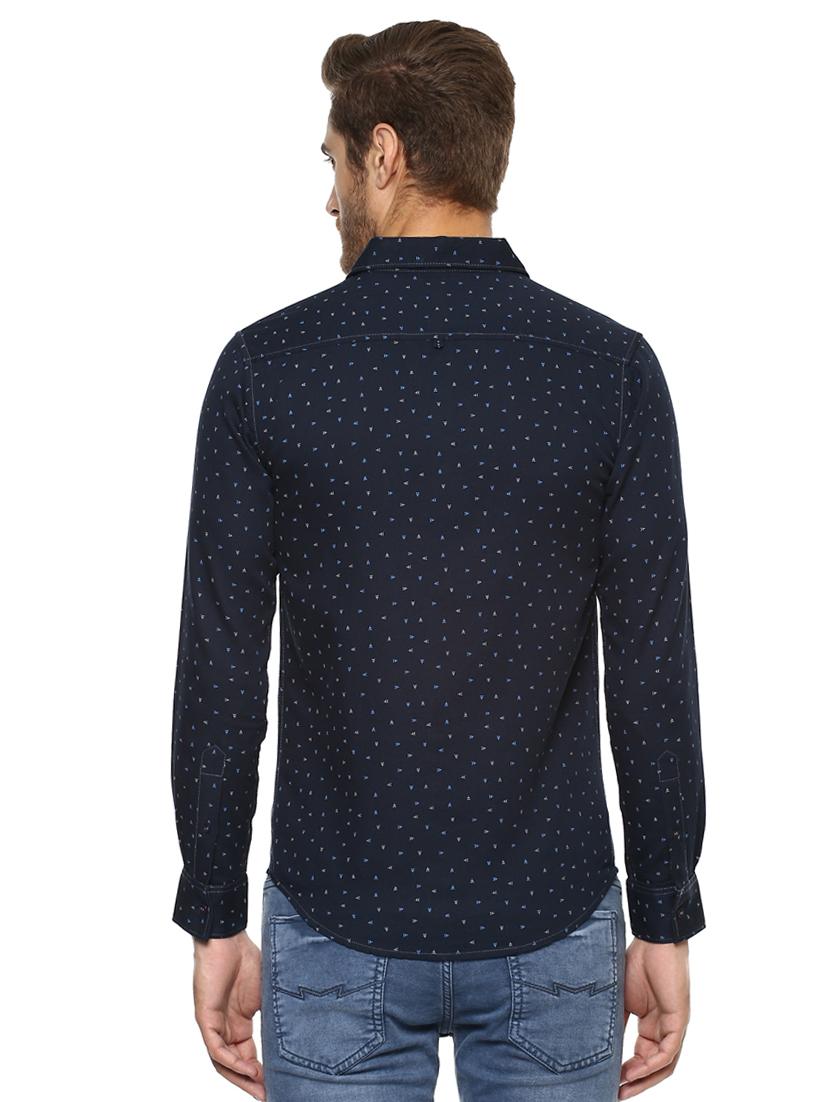 blue printed casual shirt - 15772775 - Standard Image - 2
