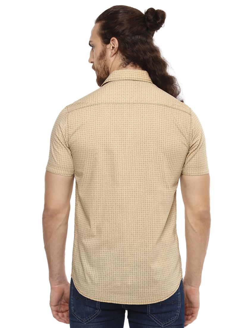 beige printed casual shirt - 15772780 - Standard Image - 2