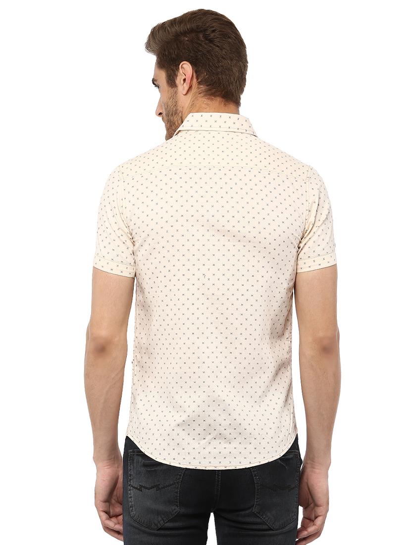 beige printed casual shirt - 15772789 - Standard Image - 2