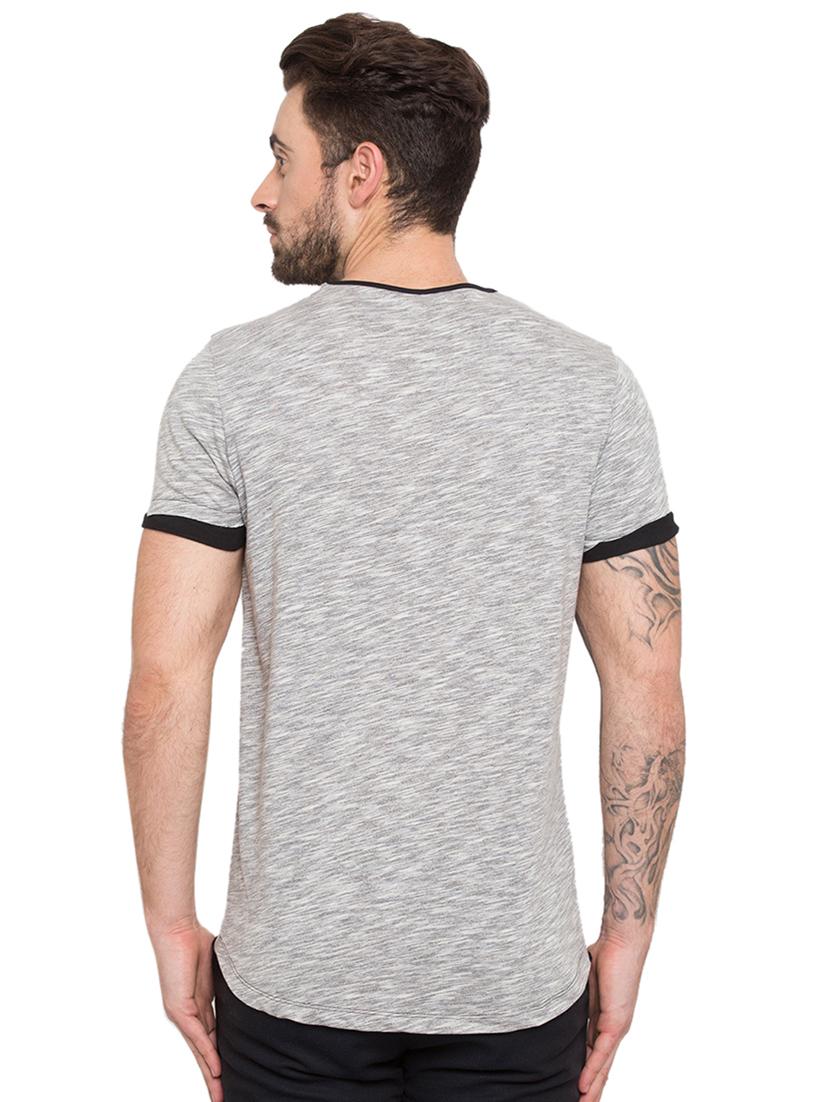 grey round neck short sleeves t-shirt - 15772823 - Standard Image - 2