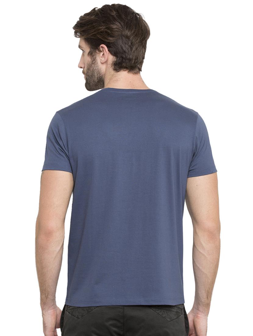 solid blue v-neck t-shirt - 15772903 - Standard Image - 2